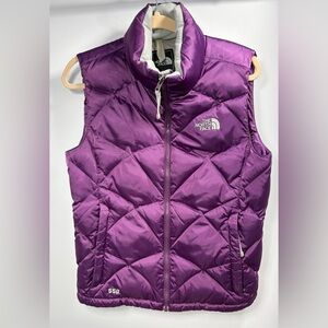 The North Face 550 Fill Down Vest Plum Purple EUC